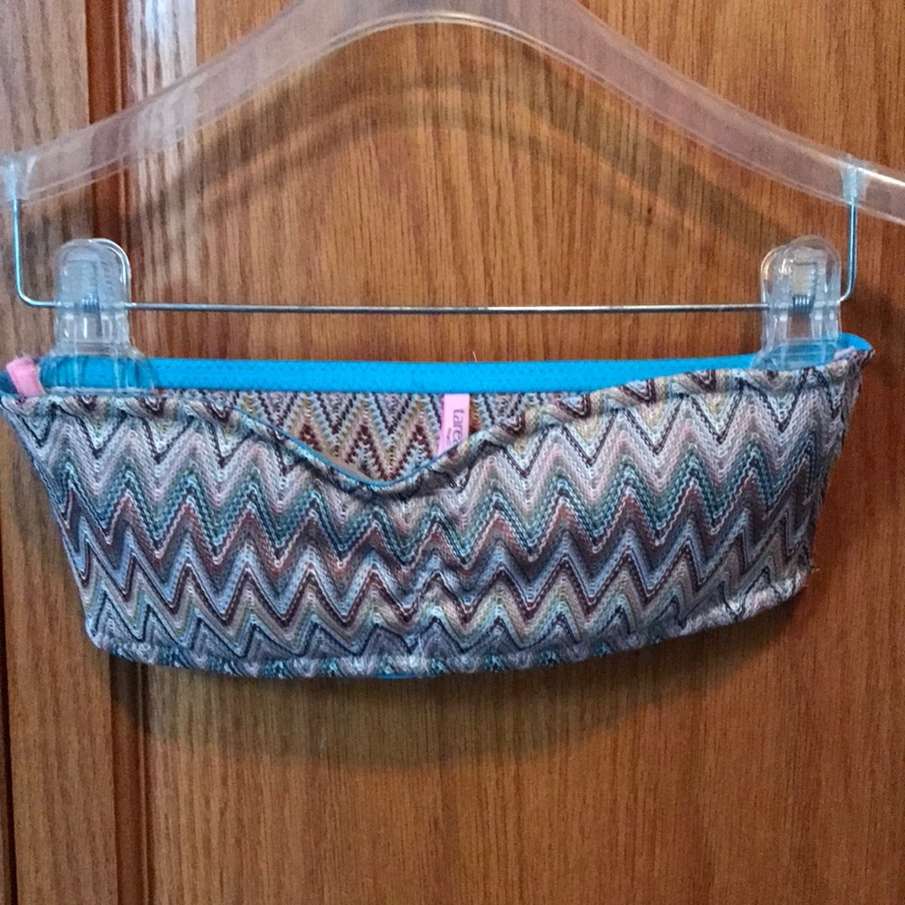 Woven multi color tube top. Size Small. Tarea brand. Boning at sides see pic.